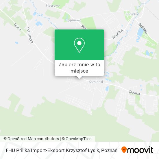 Mapa FHU Prilika Import-Eksport Krzysztof Łysik