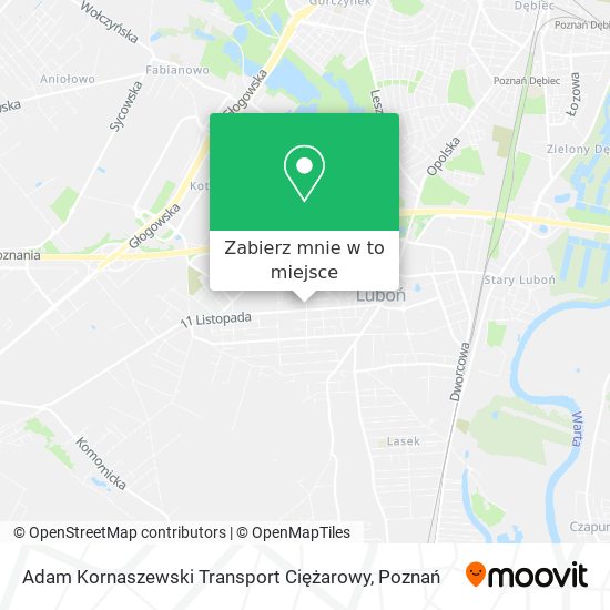 Mapa Adam Kornaszewski Transport Ciężarowy