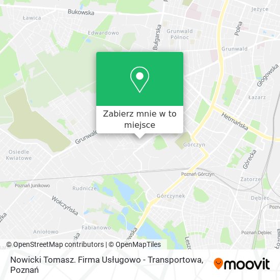 Mapa Nowicki Tomasz. Firma Usługowo - Transportowa