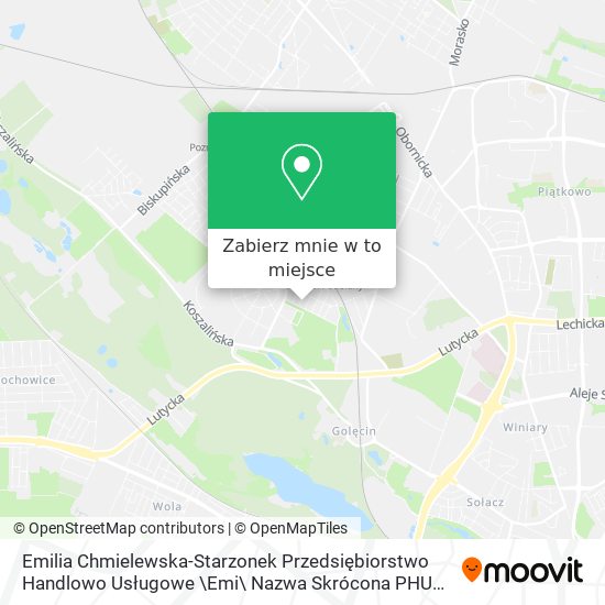 Mapa Emilia Chmielewska-Starzonek Przedsiębiorstwo Handlowo Usługowe \Emi\ Nazwa Skrócona PHU \Emi\