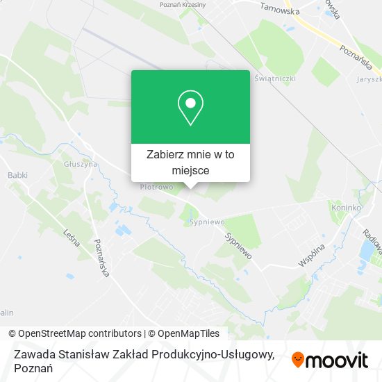 Mapa Zawada Stanisław Zakład Produkcyjno-Usługowy