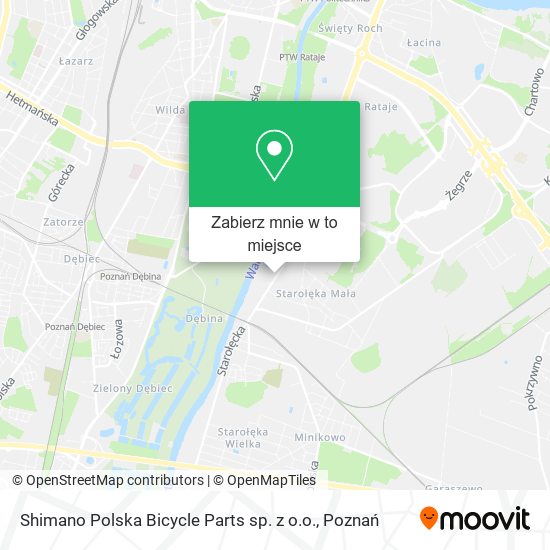 Mapa Shimano Polska Bicycle Parts sp. z o.o.
