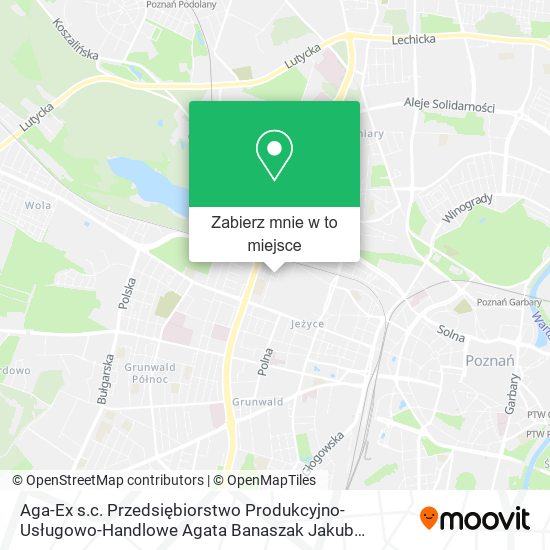 Mapa Aga-Ex s.c. Przedsiębiorstwo Produkcyjno-Usługowo-Handlowe Agata Banaszak Jakub Banaszak