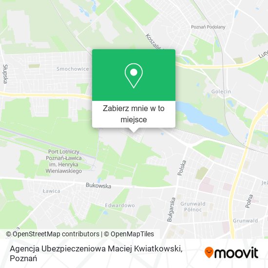 Mapa Agencja Ubezpieczeniowa Maciej Kwiatkowski