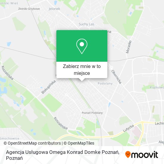 Mapa Agencja Usługowa Omega Konrad Domke Poznań