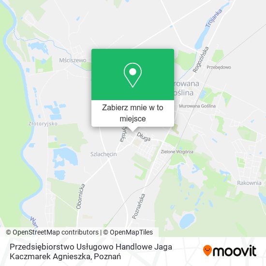 Mapa Przedsiębiorstwo Usługowo Handlowe Jaga Kaczmarek Agnieszka