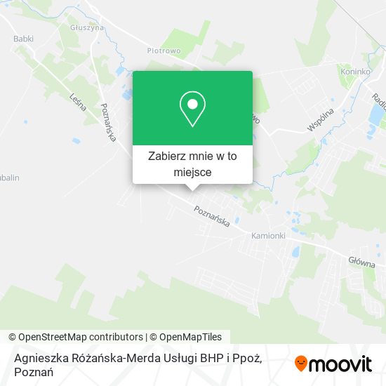Mapa Agnieszka Różańska-Merda Usługi BHP i Ppoż