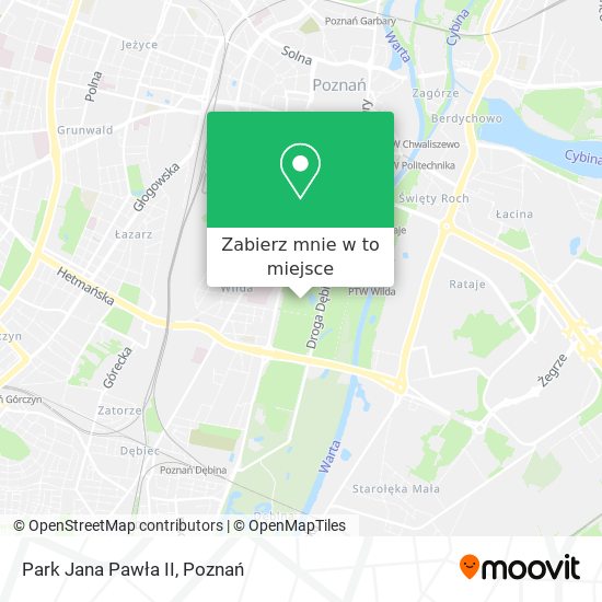 Mapa Park Jana Pawła II