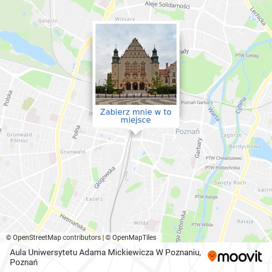Mapa Aula Uniwersytetu Adama Mickiewicza W Poznaniu