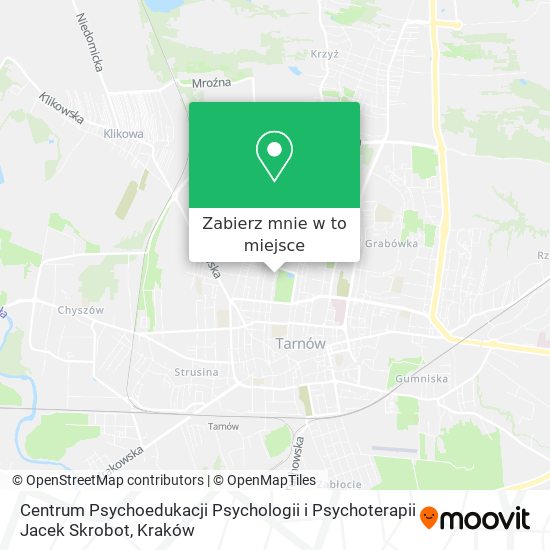 Mapa Centrum Psychoedukacji Psychologii i Psychoterapii Jacek Skrobot