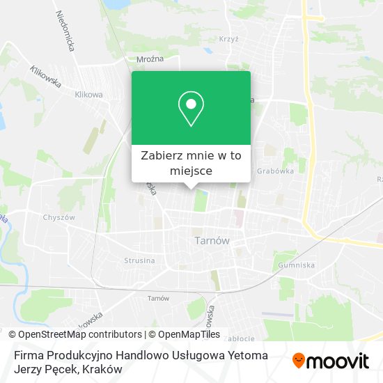 Mapa Firma Produkcyjno Handlowo Usługowa Yetoma Jerzy Pęcek