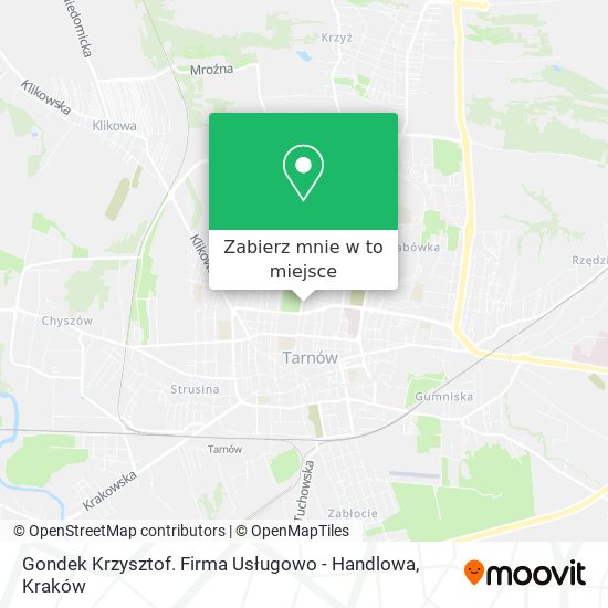 Mapa Gondek Krzysztof. Firma Usługowo - Handlowa