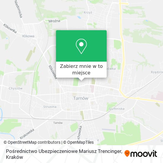 Mapa Pośrednictwo Ubezpieczeniowe Mariusz Trencinger
