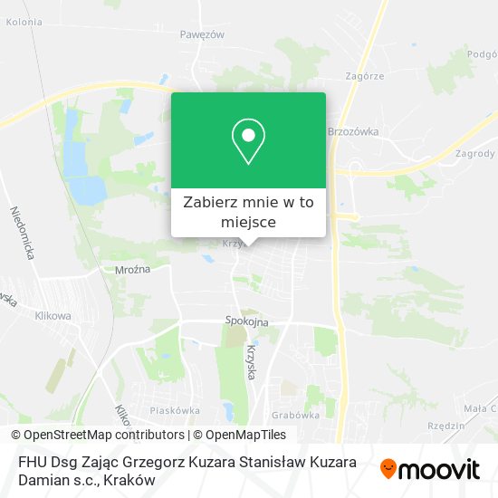 Mapa FHU Dsg Zając Grzegorz Kuzara Stanisław Kuzara Damian s.c.