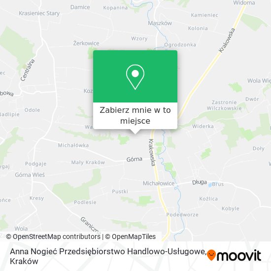 Mapa Anna Nogieć Przedsiębiorstwo Handlowo-Usługowe