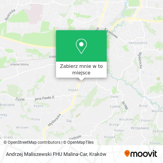 Mapa Andrzej Maliszewski FHU Malina-Car