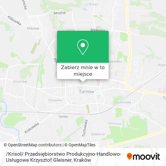 Mapa /Krisol/ Przedsiębiorstwo Produkcyjno-Handlowo- Usługowe Krzysztof Gleisner