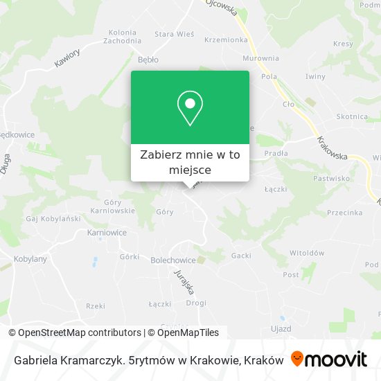 Mapa Gabriela Kramarczyk. 5rytmów w Krakowie