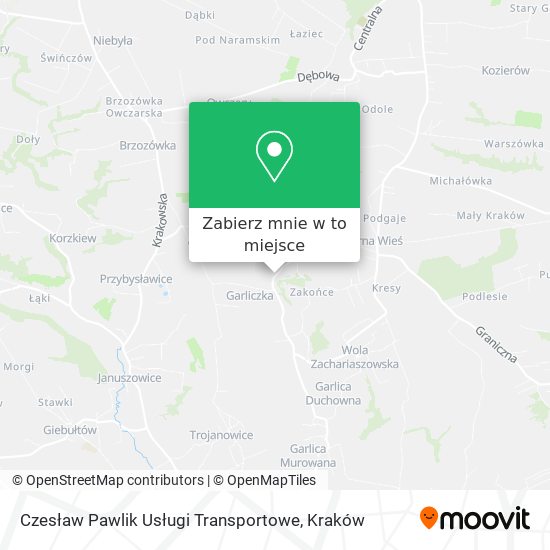 Mapa Czesław Pawlik Usługi Transportowe