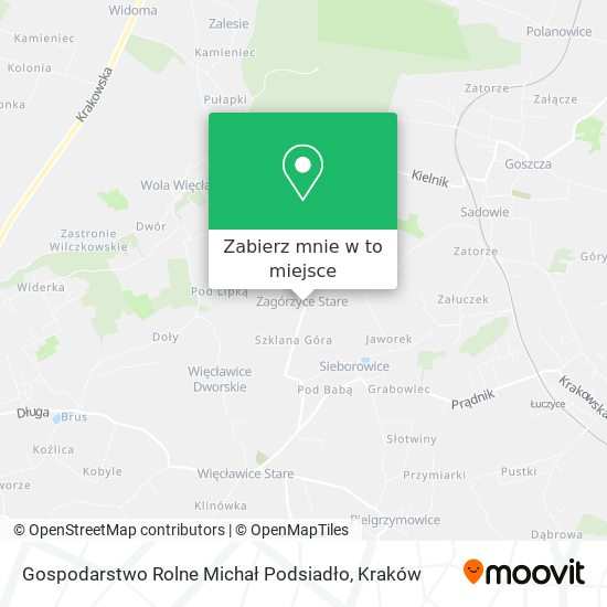 Mapa Gospodarstwo Rolne Michał Podsiadło