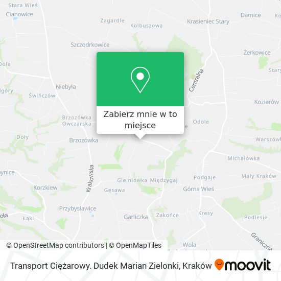 Mapa Transport Ciężarowy. Dudek Marian Zielonki