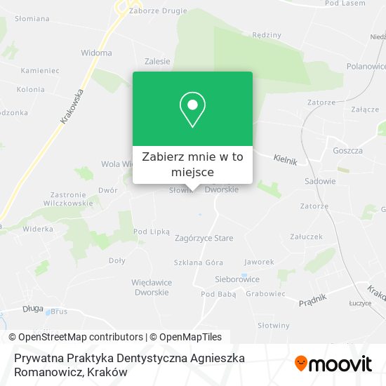 Mapa Prywatna Praktyka Dentystyczna Agnieszka Romanowicz