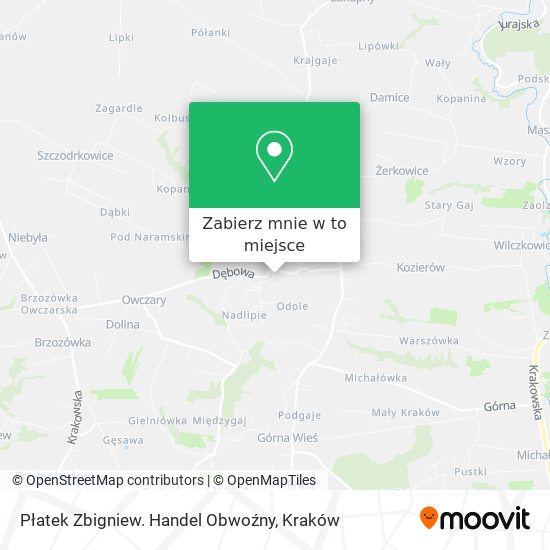 Mapa Płatek Zbigniew. Handel Obwoźny