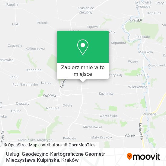 Mapa Usługi Geodezyjno-Kartograficzne Geometr Mieczysława Kulpińska