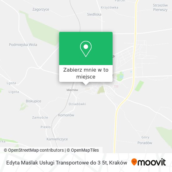Mapa Edyta Maślak Usługi Transportowe do 3 5t