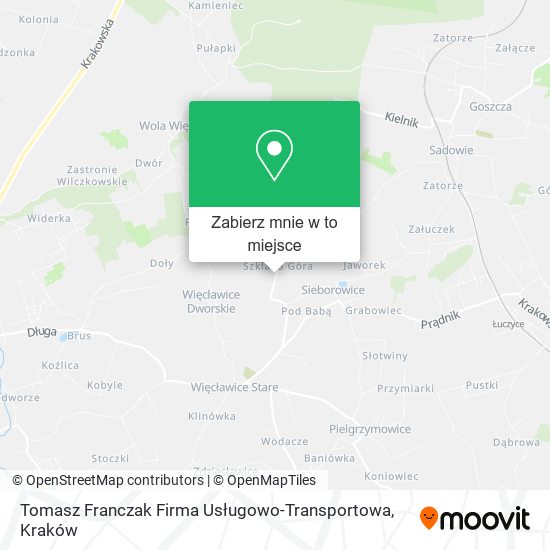 Mapa Tomasz Franczak Firma Usługowo-Transportowa