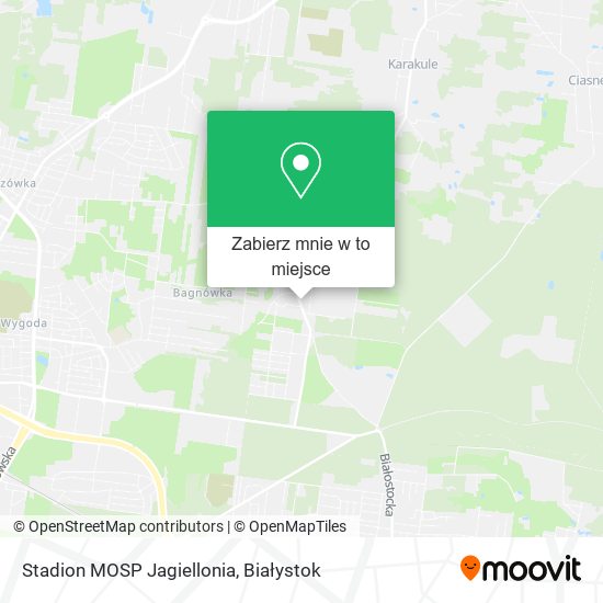 Mapa Stadion MOSP Jagiellonia
