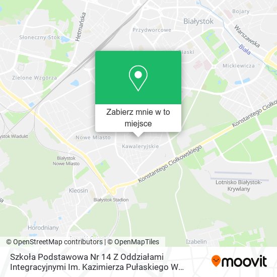 Mapa Szkoła Podstawowa Nr 14 Z Oddziałami Integracyjnymi Im. Kazimierza Pułaskiego W Białymstoku