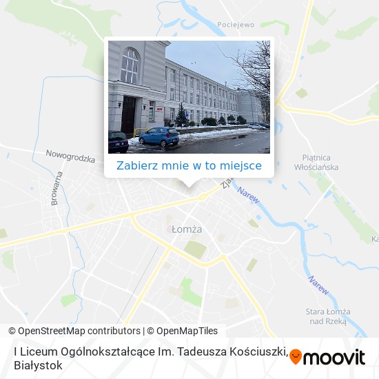 Mapa I Liceum Ogólnokształcące Im. Tadeusza Kościuszki