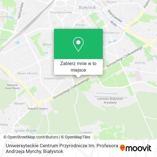 Mapa Uniwersyteckie Centrum Przyrodnicze Im. Profesora Andrzeja Myrchy
