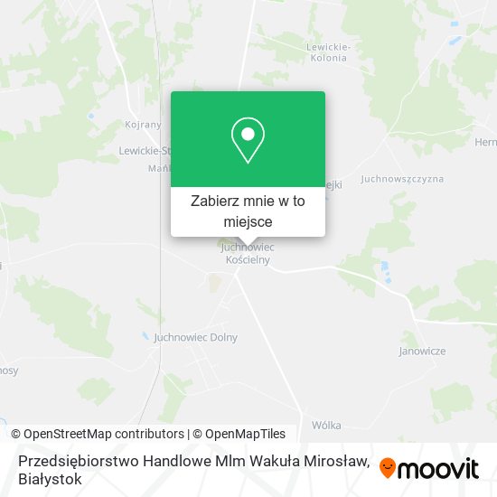 Mapa Przedsiębiorstwo Handlowe Mlm Wakuła Mirosław