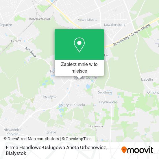 Mapa Firma Handlowo-Usługowa Aneta Urbanowicz