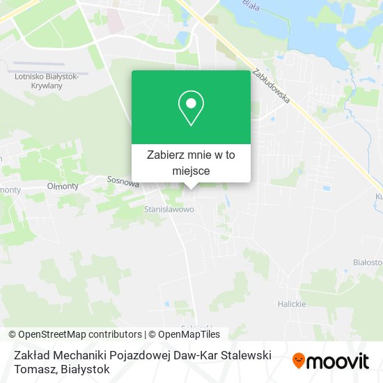 Mapa Zakład Mechaniki Pojazdowej Daw-Kar Stalewski Tomasz