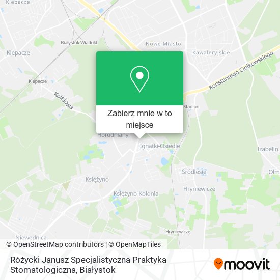 Mapa Różycki Janusz Specjalistyczna Praktyka Stomatologiczna