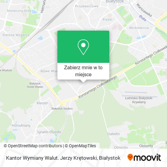 Mapa Kantor Wymiany Walut. Jerzy Krętowski