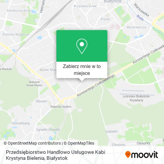 Mapa Przedsiębiorstwo Handlowo Usługowe Kabi Krystyna Bielenia