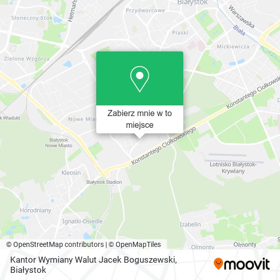 Mapa Kantor Wymiany Walut Jacek Boguszewski
