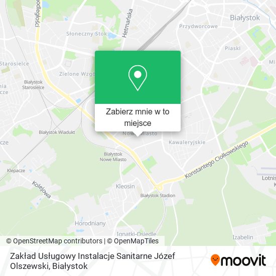 Mapa Zakład Usługowy Instalacje Sanitarne Józef Olszewski