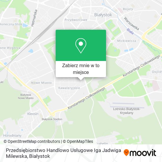 Mapa Przedsiębiorstwo Handlowo Usługowe Iga Jadwiga Milewska