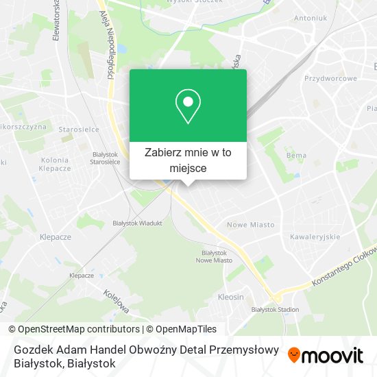 Mapa Gozdek Adam Handel Obwoźny Detal Przemysłowy Białystok