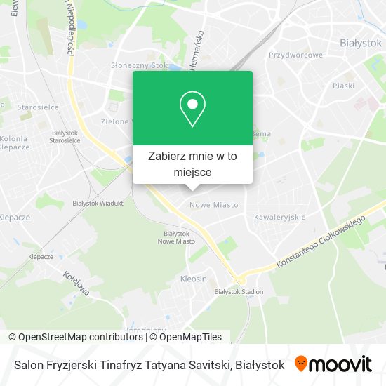 Mapa Salon Fryzjerski Tinafryz Tatyana Savitski