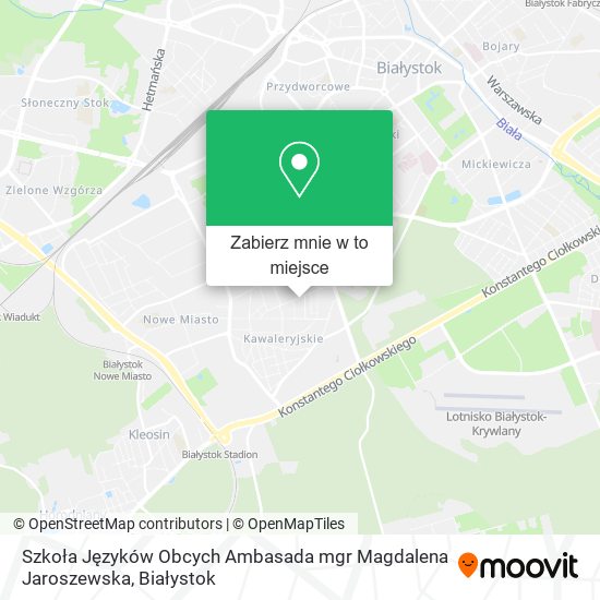 Mapa Szkoła Języków Obcych Ambasada mgr Magdalena Jaroszewska