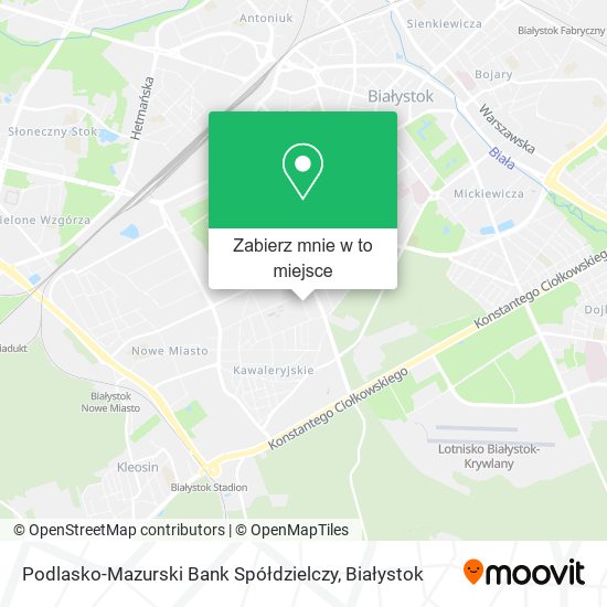 Mapa Podlasko-Mazurski Bank Spółdzielczy