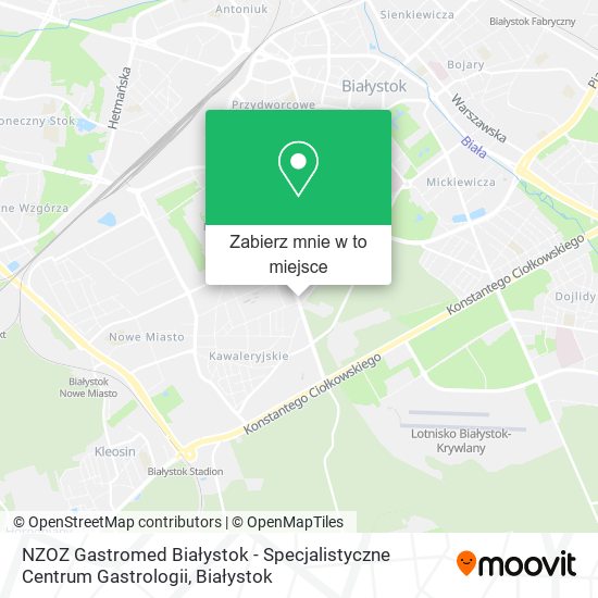 Mapa NZOZ Gastromed Białystok - Specjalistyczne Centrum Gastrologii