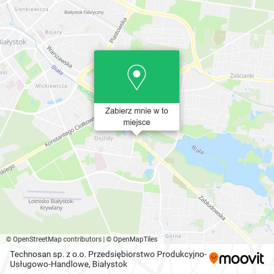 Mapa Technosan sp. z o.o. Przedsiębiorstwo Produkcyjno-Usługowo-Handlowe