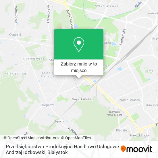 Mapa Przedsiębiorstwo Produkcyjno Handlowo Usługowe Andrzej Idźkowski